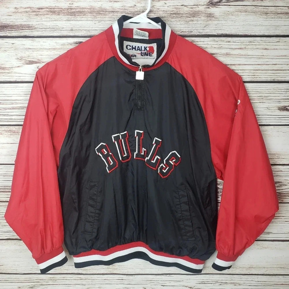 Chalk Line Vtg 90s Chicago Bulls Lg Windbreaker - Picture 1 of 12